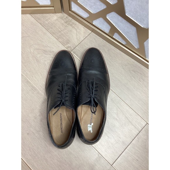 JOHNSTON & Murphy Conard Cap Toe oxford derby shoe men black  display picture 1